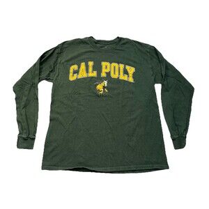 Cal Poly Mustangs Fanatics Long Sleeve Shirt Men's Large Green NCAA Engineering